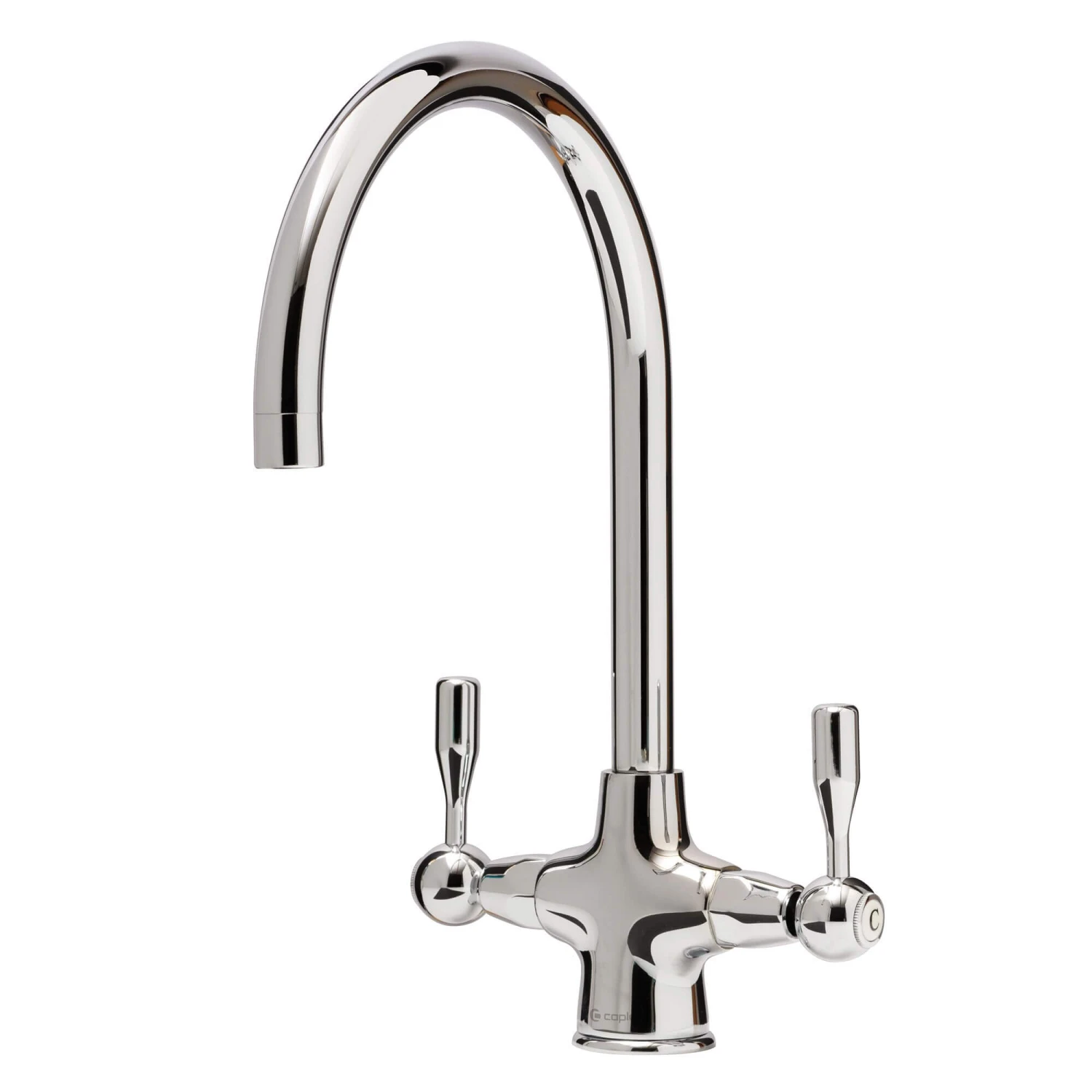 Caple Leval Traditional Twin Lever Mono Kitchen Mixer - Chrome 1 Caple Leval Traditional Twin Lever Mono Kitchen Mixer - Chrome