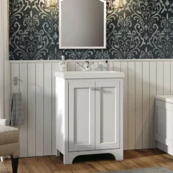 Butler & Rose Benedict 600mm Floorstanding Vanity Unit & Basin - Spa Grey