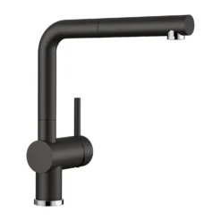 Blanco Linus-S Vario Single Lever Mono Pull Out Kitchen Mixer Tap - Coffee 16 Blanco Linus-S Vario Single Lever Mono Pull Out Kitchen Mixer Tap - Coffee -Vado Shop linus black look product shot