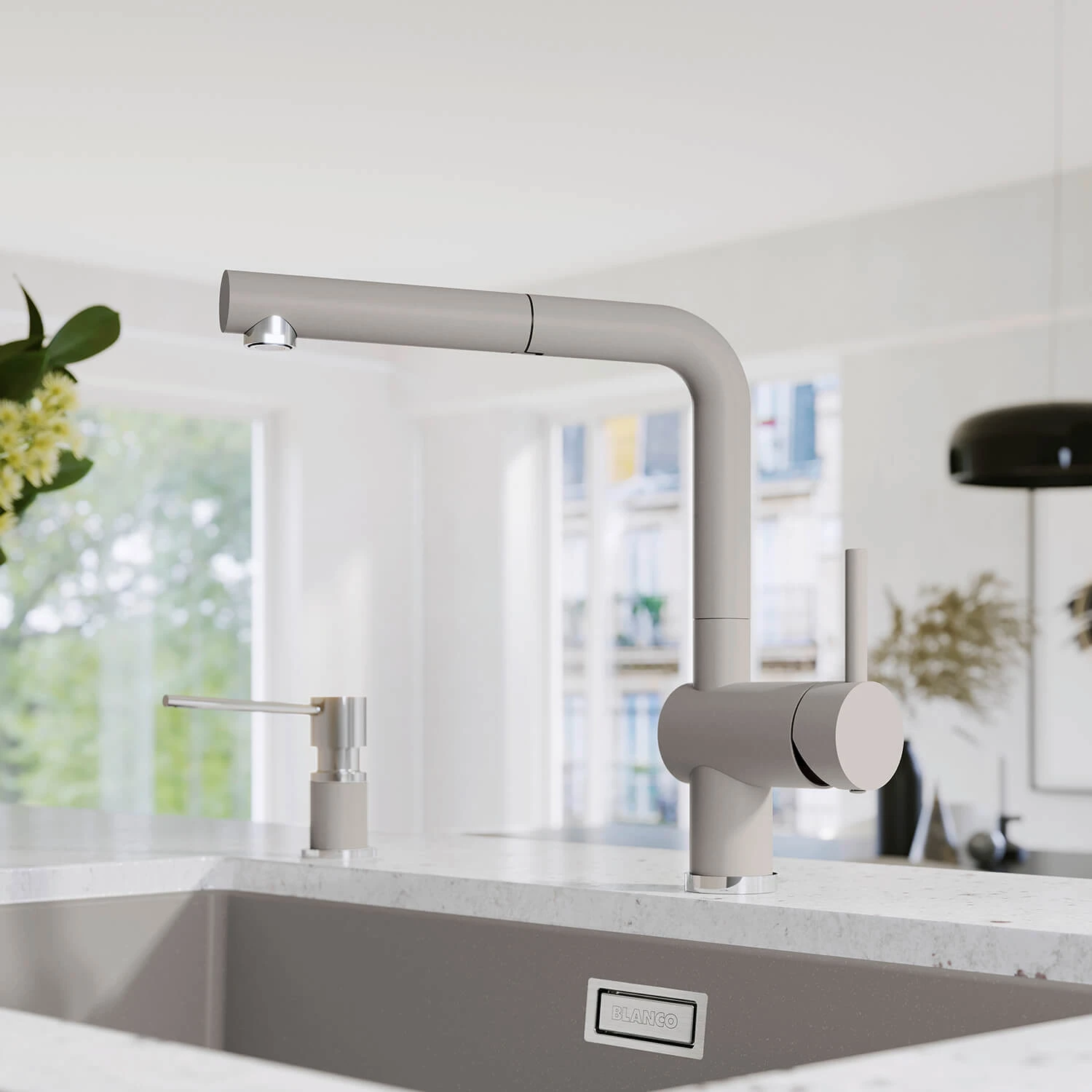 Blanco Linus-S Vario Single Lever Mono Pull Out Kitchen Mixer Tap - Coffee 5 Blanco Linus-S Vario Single Lever Mono Pull Out Kitchen Mixer Tap - Coffee - Image 5