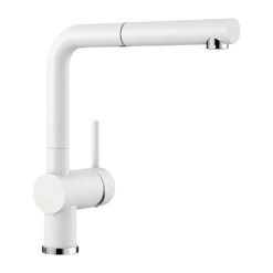 Blanco Linus-S Vario Single Lever Mono Pull Out Kitchen Mixer Tap - Coffee 19 Blanco Linus-S Vario Single Lever Mono Pull Out Kitchen Mixer Tap - Coffee -Vado Shop linus s product shot white