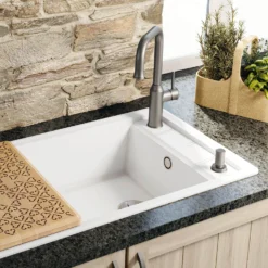 Blanco Livia-S Single Lever Mono Pull Out Mono Kitchen Mixer Tap - Chrome -Vado Shop livia s manganese lifestyle 1