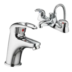 Vellamo Loop Basin Mixer And Bath Shower Mixer Pack
