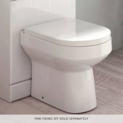 Lorraine Modern Back To Wall Toilet & Soft Close Seat -Vado Shop lorraine modern back to wall toilet lifestyle 2 banner
