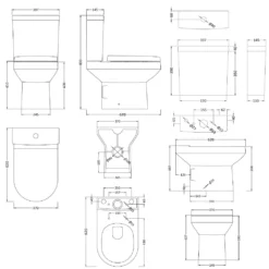 Lorraine Short Projection Close Coupled Toilet With Soft Close Seat 15 Lorraine Short Projection Close Coupled Toilet With Soft Close Seat -Vado Shop lorraine short projection close coupled toilet tech