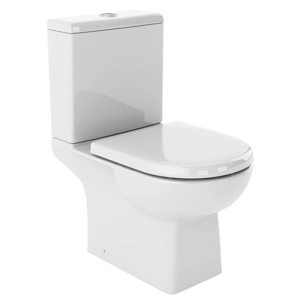 Vellamo City Modern Close Coupled Toilet With Soft Close Seat 2 Vellamo City Modern Close Coupled Toilet With Soft Close Seat - Image 2