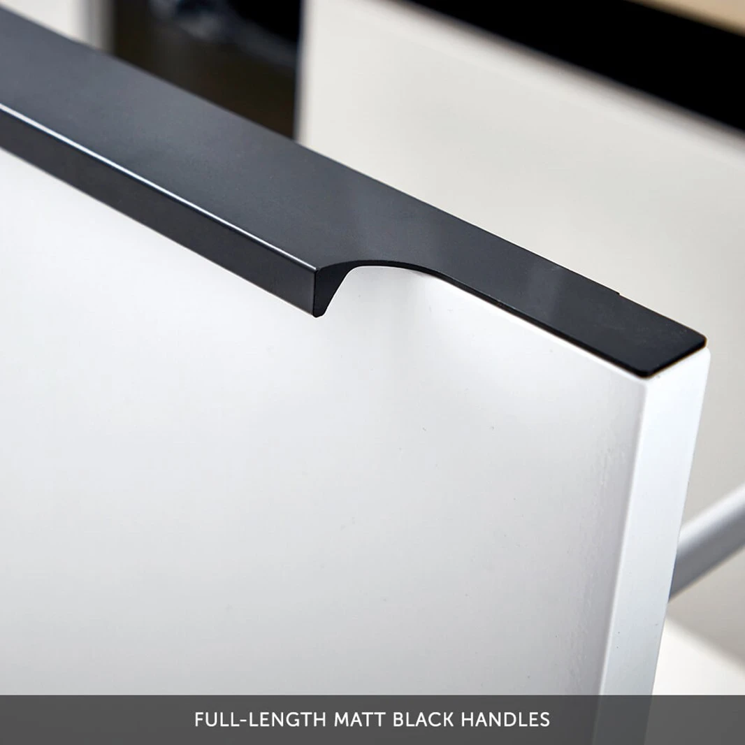 Harbour Status 600mm Wall Hung Vanity Unit & Basin - Gloss White With Matt Black Frame 5 Harbour Status 600mm Wall Hung Vanity Unit & Basin - Gloss White With Matt Black Frame - Image 5