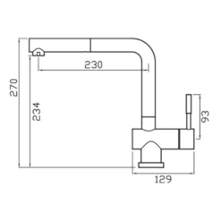 Clearwater Mercury Pull Out Single Lever Monobloc Kitchen Mixer - Stainless Steel -Vado Shop mer2ss tech