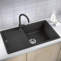 Blanco Mida-S Single Lever Mono Pull Out Kitchen Mixer Tap - Anthracite -Vado Shop mida s anthracite lifestyle 1