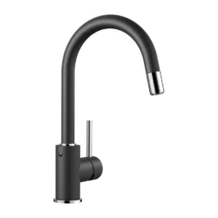 Blanco Mida-S Single Lever Mono Pull Out Kitchen Mixer Tap - Anthracite -Vado Shop mida s anthracite product shot