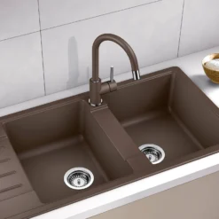 Blanco Mida-S Single Lever Mono Pull Out Kitchen Mixer Tap - Anthracite -Vado Shop mida s coffee lifestyle 1