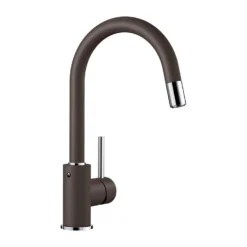 Blanco Mida-S Single Lever Mono Pull Out Kitchen Mixer Tap - Anthracite -Vado Shop mida s coffee product shot