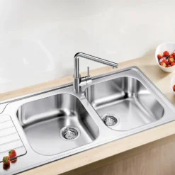 Blanco Mila-S Single Lever Mono Pull Out Kitchen Mixer Tap - Matt Black -Vado Shop mila s chrome lifestyle 1