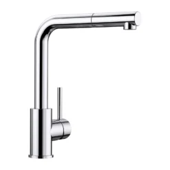 Blanco Mila-S Single Lever Mono Pull Out Kitchen Mixer Tap - Matt Black