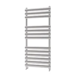 Brenton Milos White Designer Heated Towel Rail - 1200 X 500mm -Vado Shop milos 1200 chrome cutout