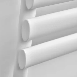 Brenton Milos White Designer Heated Towel Rail - 1200 X 500mm -Vado Shop milos white closeup lifestyle
