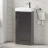 Minnie 400mm Floorstanding Cloakroom Vanity Unit & Basin - Gloss Grey