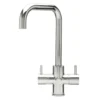 Caple Natick Puriti Triple Lever Mono Kitchen Mixer & Cold Filtered Water Tap - Chrome