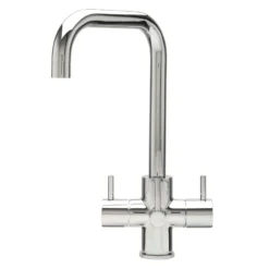 Caple Natick Puriti Triple Lever Mono Kitchen Mixer & Cold Filtered Water Tap - Chrome