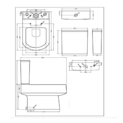 Auk Modern Close Coupled Toilet With Soft Close Seat 11 Auk Modern Close Coupled Toilet With Soft Close Seat -Vado Shop nch500 nch401 tech