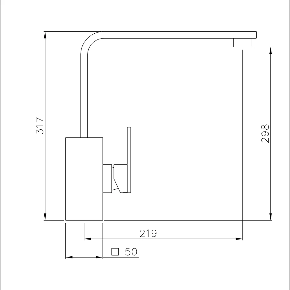 Abode New Media Single Lever Mono Kitchen Mixer - Matt Black 4 Abode New Media Single Lever Mono Kitchen Mixer - Matt Black - Image 4