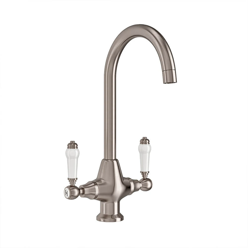 Butler & Rose Elizabeth Traditional Mono Kitchen Mixer - Brushed Nickel 3 Butler & Rose Elizabeth Traditional Mono Kitchen Mixer - Brushed Nickel - Image 3