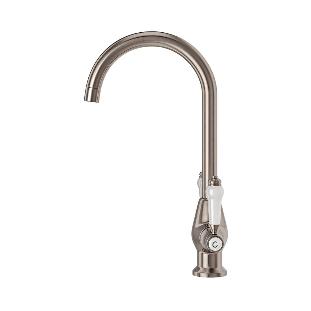Butler & Rose Elizabeth Traditional Mono Kitchen Mixer - Brushed Nickel 4 Butler & Rose Elizabeth Traditional Mono Kitchen Mixer - Brushed Nickel - Image 4