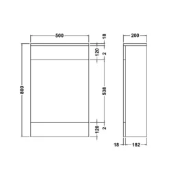 Nuie Eden 500mm Back To Wall Toilet Unit - Gloss White 7 Nuie Eden 500mm Back To Wall Toilet Unit - Gloss White -Vado Shop nuie eden 500mm btw toilet unit tech