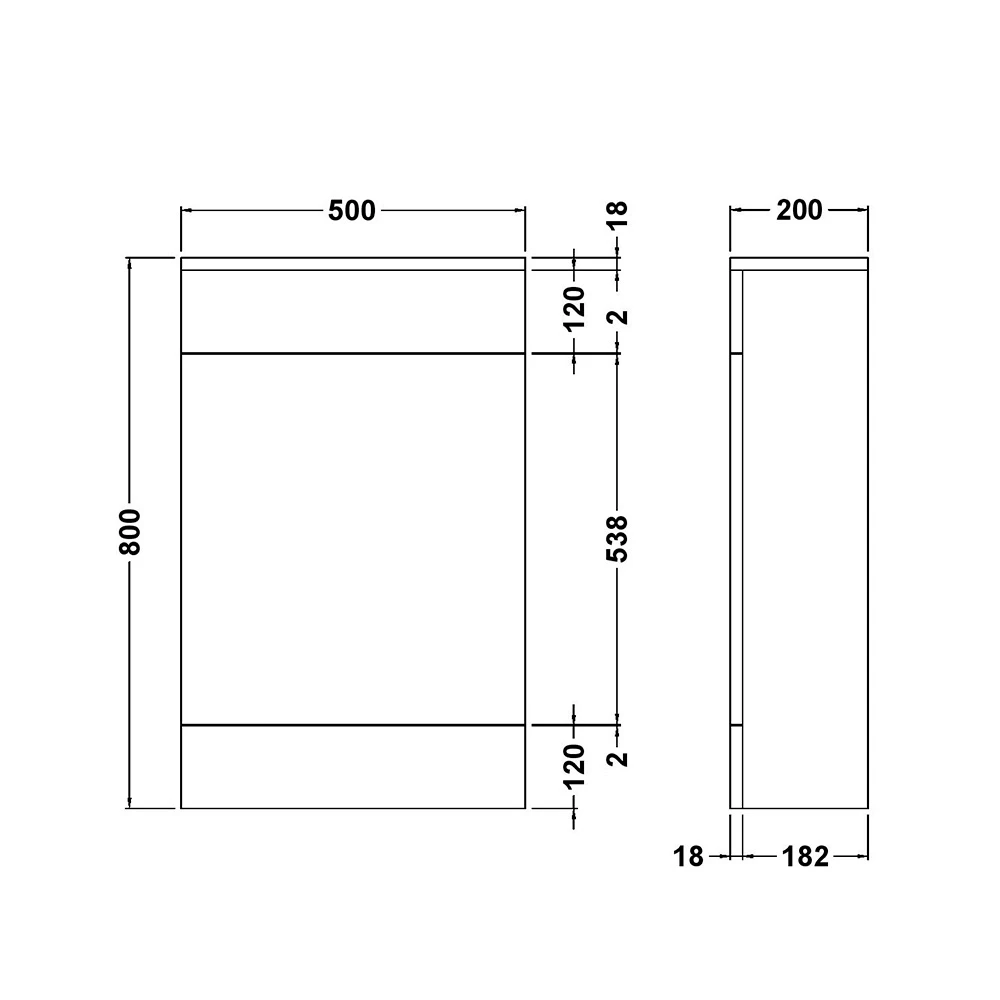 Nuie Eden 500mm Back To Wall Toilet Unit - Gloss White 4 Nuie Eden 500mm Back To Wall Toilet Unit - Gloss White - Image 4