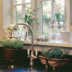 Perrin & Rowe Phoenician Mono Sink Mixer With Porcelain Lever Handles - Chrome -Vado Shop perrin and rowe 4460 nz house and garden