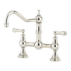 Perrin & Rowe Provence 2 Hole Bridge Sink Mixer With Lever Handles - Polished Nickel 12 Perrin & Rowe Provence 2 Hole Bridge Sink Mixer With Lever Handles - Polished Nickel -Vado Shop perrin and rowe 4751