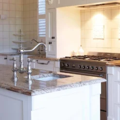 Perrin & Rowe Provence 2 Hole Bridge Sink Mixer With Lever Handles - Polished Nickel 9 Perrin & Rowe Provence 2 Hole Bridge Sink Mixer With Lever Handles - Polished Nickel -Vado Shop perrin and rowe 4751 provincial kitchens lifestyle 3