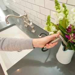 Perrin & Rowe Provence 2 Hole Bridge Sink Mixer With Lever Handles & Rinse - Chrome -Vado Shop perrin and rowe 4756 mintkitchens