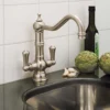 Perrin & Rowe Picardie Twin Lever Mono Sink Mixer - Chrome