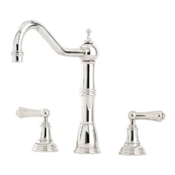 Perrin & Rowe Alsace 3 Hole Sink Mixer With Lever Handles - Chrome
