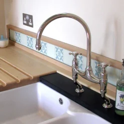 Perrin & Rowe Ionian Crosshead 2 Hole Bridge Sink Mixer - Chrome