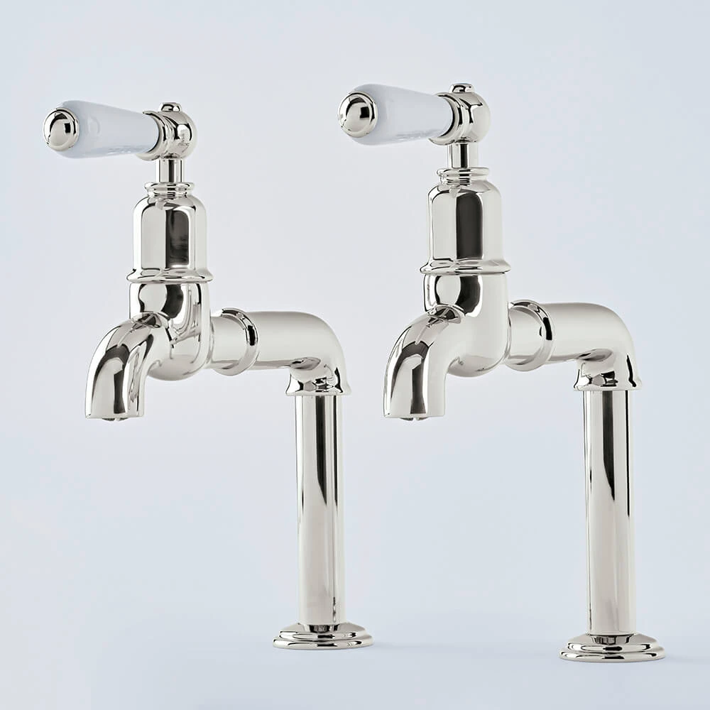 Perrin & Rowe Mayan Lever Deck Mounted Bibcocks (Pair) - Gold 3 Perrin & Rowe Mayan Lever Deck Mounted Bibcocks (Pair) - Gold - Image 3