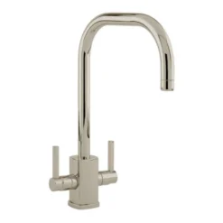 Perrin & Rowe Rubiq Dual Lever 'U' Spout Sink Mixer - Pewter -Vado Shop perrin rowe 4210ni main