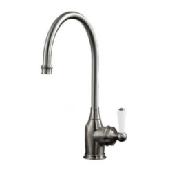 Perrin & Rowe Parthian Mono Sink Mixer With Porcelain Lever Handle & Swivel Spout - Chrome -Vado Shop perrin rowe 4341 pewter