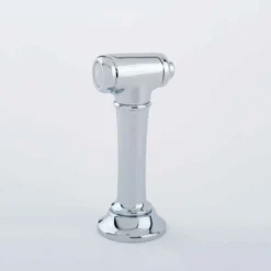 Perrin & Rowe Oberon 2 Hole Twin Lever Swivel 'C' Spout Sink Mixer & Rinse - Nickel -Vado Shop perrin rowe 4866 detail2