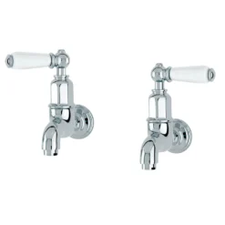 Perrin & Rowe Mayan Lever Wall Mounted Bibcocks (Pair) - Gold 6 Perrin & Rowe Mayan Lever Wall Mounted Bibcocks (Pair) - Gold -Vado Shop perrin rowe mayan lever wall bibcocks chrome cutout