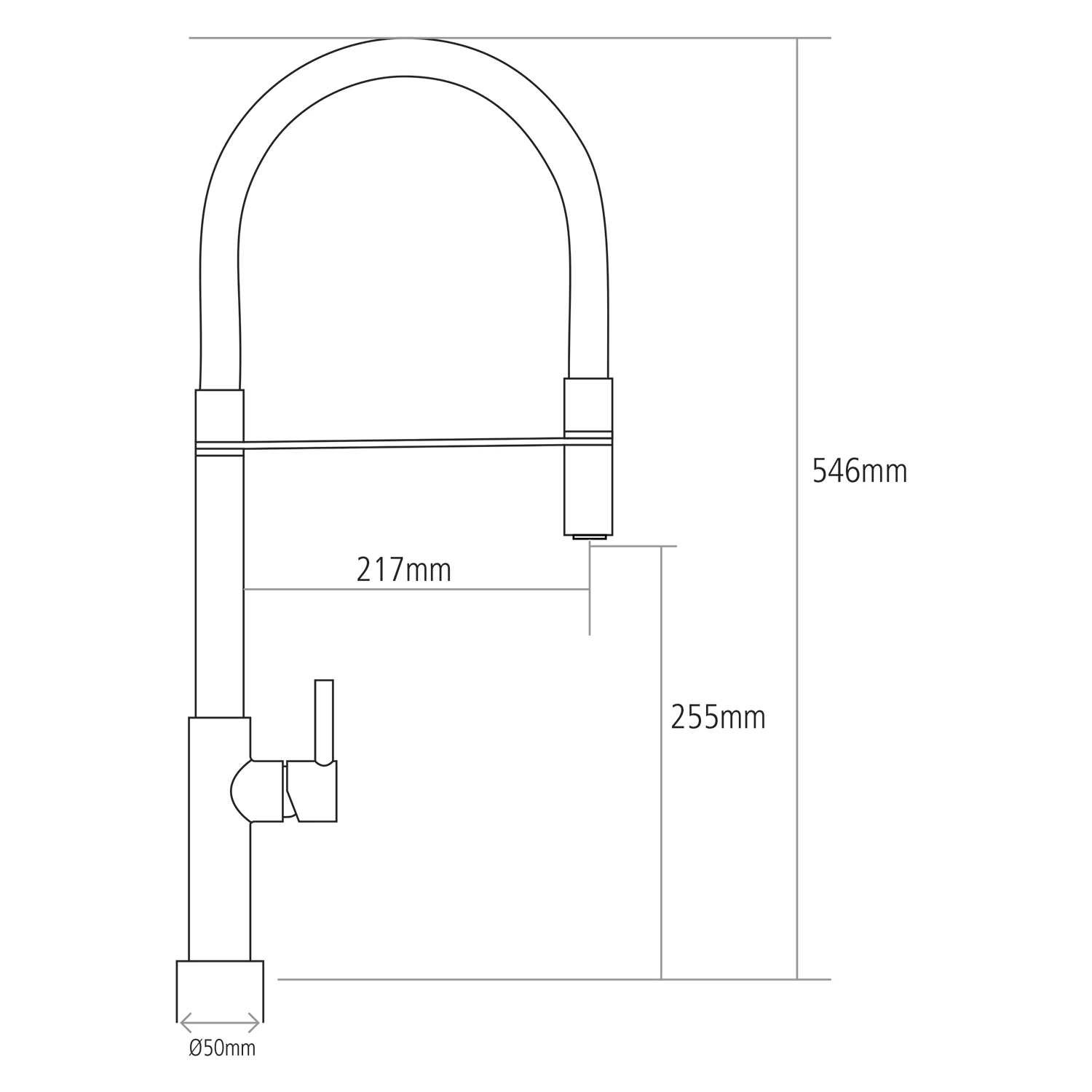 Caple Preto Mono Kitchen Mixer Tap With Pull Out Spray - Matt Black 3 Caple Preto Mono Kitchen Mixer Tap With Pull Out Spray - Matt Black - Image 3