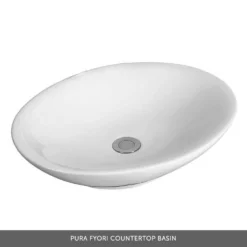 Emily 600mm Wall Mounted 2 Drawer Unit And Countertop - Natural Oak - Hudson Reed Rectangular Countertop Basin -Vado Shop pura fyori countertop basin for emily 14