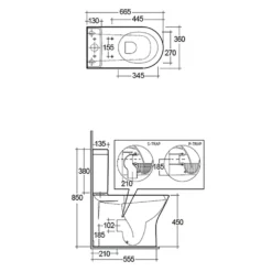 RAK Resort Maxi Comfort Height Rimless Full Back To Wall Toilet & Soft Close Seat -Vado Shop rak resort maxi comfort toilet 665mm tech