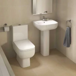RAK Series 600 Close Coupled Toilet & Soft Close Seat -Vado Shop rak series 600 full pedestal with basin and toilet