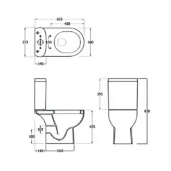 Rak Tonique Close Coupled Toilet & Soft Close Seat 11 Rak Tonique Close Coupled Toilet & Soft Close Seat -Vado Shop rak tonique close coupled toilet 625mm tonpak tech