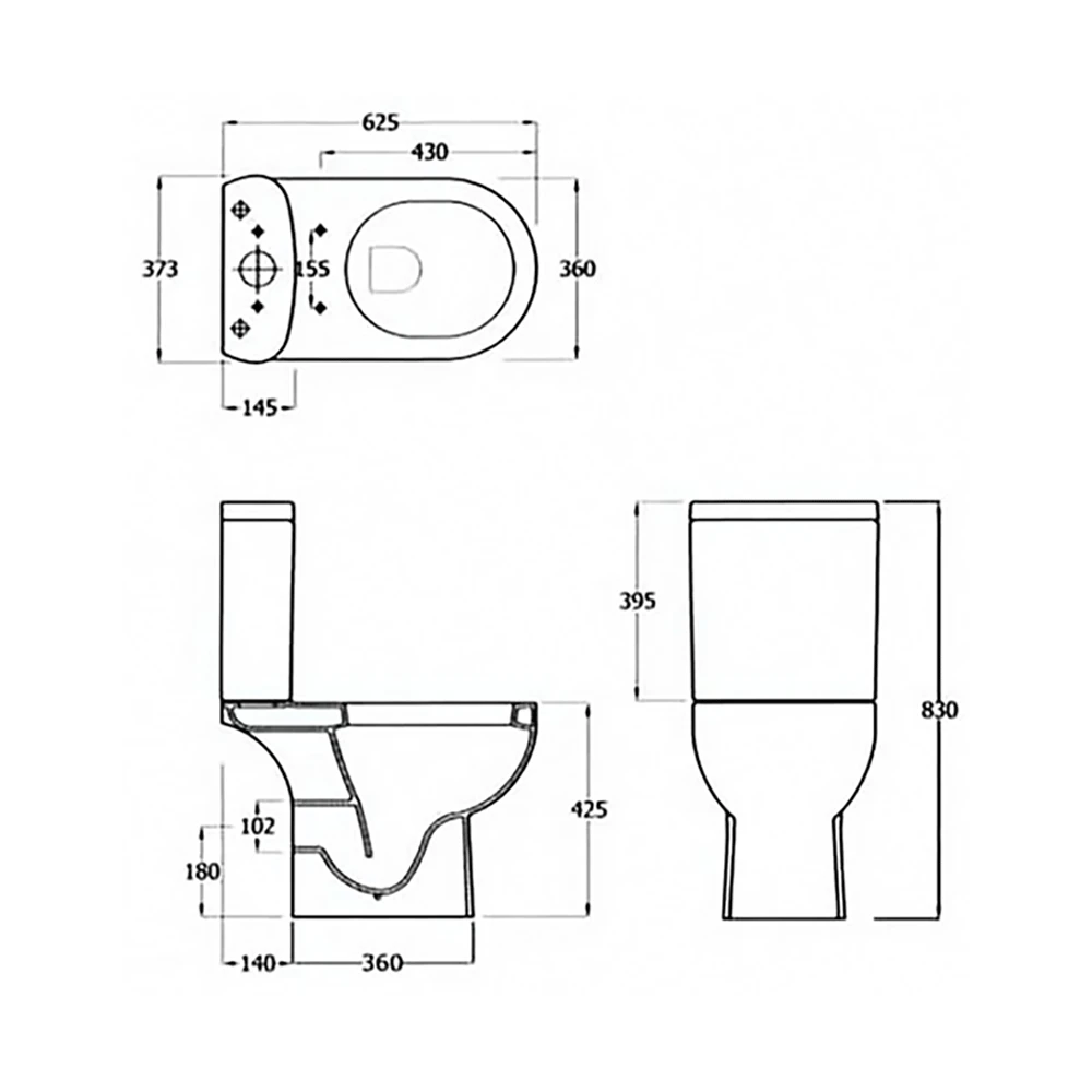 Rak Tonique Close Coupled Toilet & Soft Close Seat 6 Rak Tonique Close Coupled Toilet & Soft Close Seat - Image 6