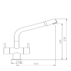 Rangemaster Aquadisc Twin Lever Monobloc Kitchen Sink Mixer Tap 5 Rangemaster Aquadisc Twin Lever Monobloc Kitchen Sink Mixer Tap -Vado Shop rangemaster aquadisc twin lever tech diagram