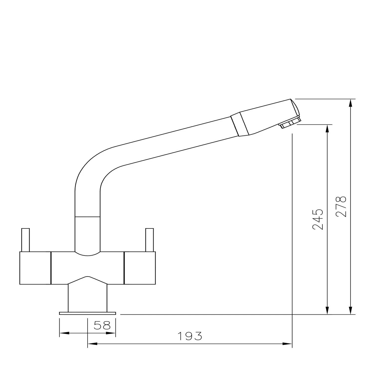 Rangemaster Aquadisc Twin Lever Monobloc Kitchen Sink Mixer Tap 3 Rangemaster Aquadisc Twin Lever Monobloc Kitchen Sink Mixer Tap - Image 3