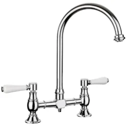 Rangemaster Belfast Traditional Bridge Kitchen Sink Mixer Tap - Chrome